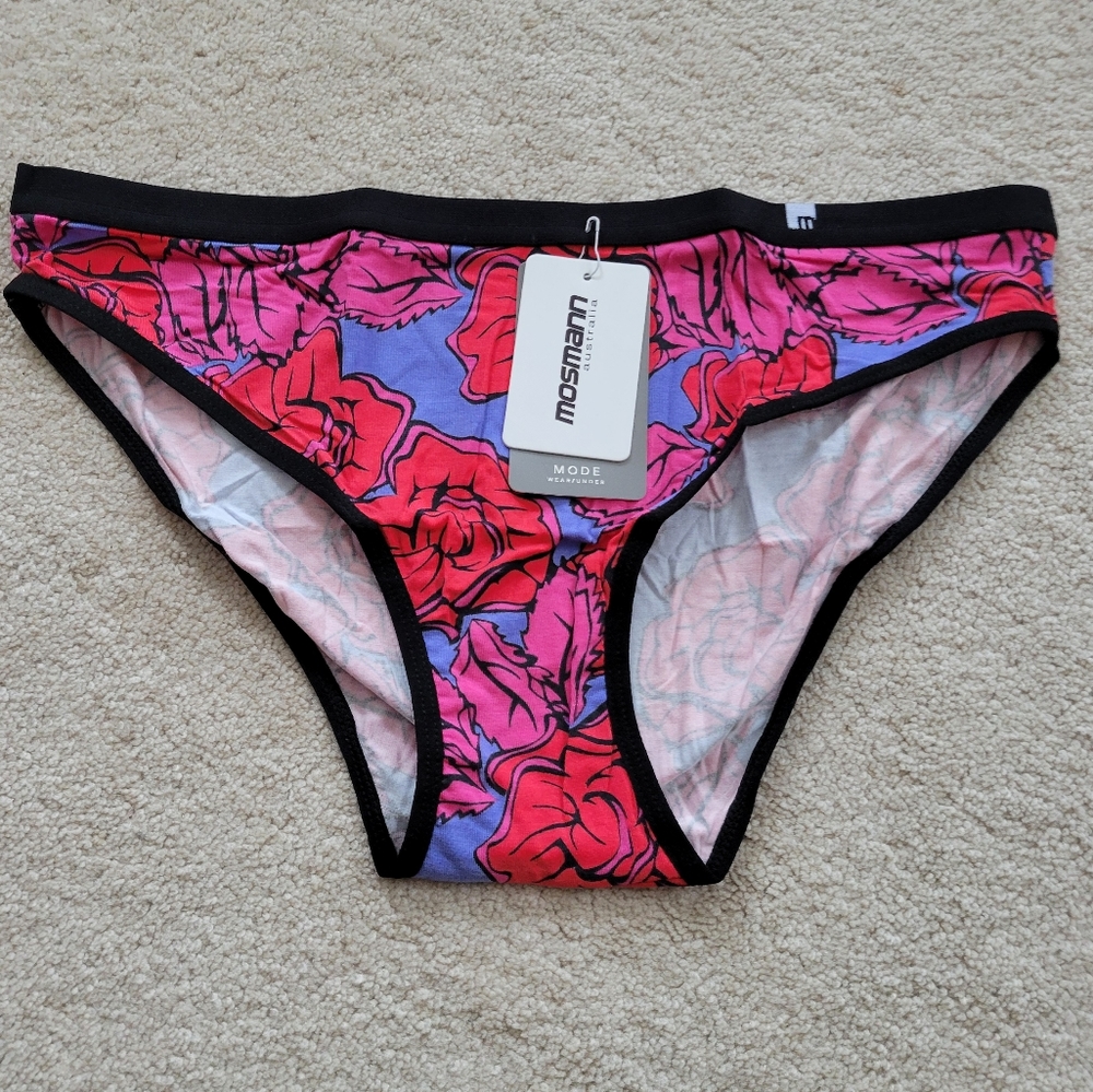 Mosmann Australia D'Azure Dahlia Briefs Panty Size Large Medium  US 10